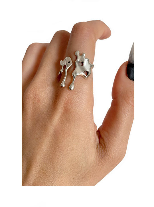 MASK RING ARGENT 925