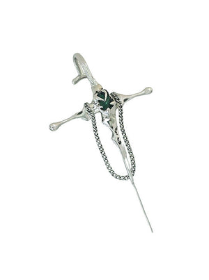 GOTHICA CROSS EARCUFF ARGENT 925